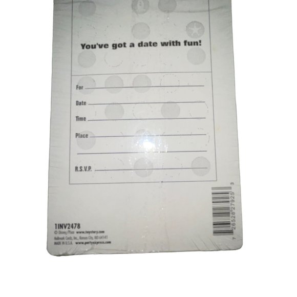 NIP Hallmark Disney Toy Story Birthday Party Invitations 8Ct Andy Buzz Lightyear - Picture 3 of 3